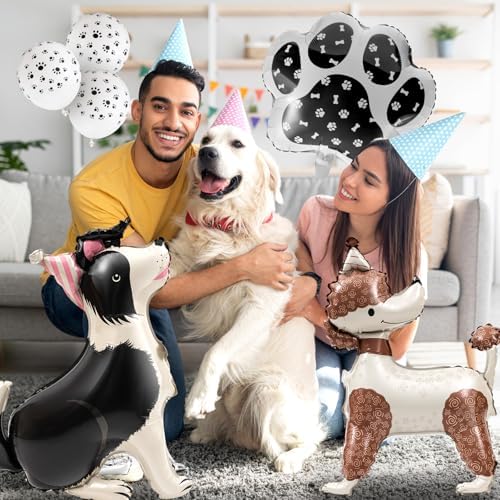 15 Pcs Cute Dog Themed Balloons Party Decorations