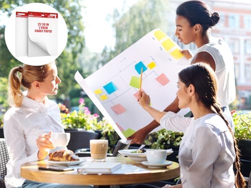 YOTNUS 25x30 Flip Chart Paper Pad 30 Sheets 2 Pads