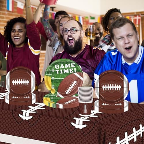 2pcs Football Tablecloth for Game Day Decorations 54x108 Inch