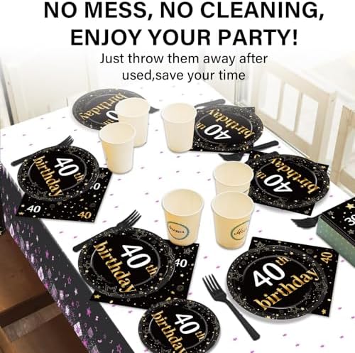 40th Birthday Party Decorations Set for 24 Guests