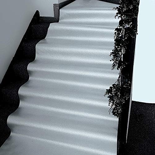 BalsaCircle 50 Foot Silver Glitter Aisle Runner Wedding Decor