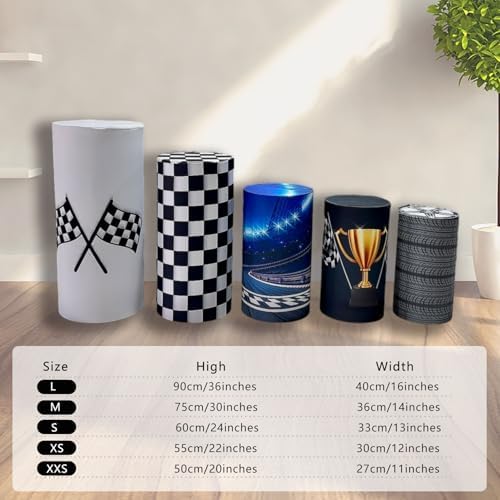 5 Piece Stretch Cylinder Covers for Birthday Decor
