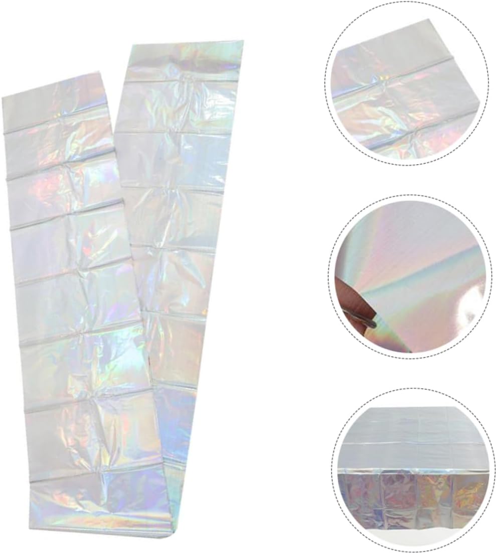 Healifty Rainbow Party Tablecloths 2pcs Multi-Functional