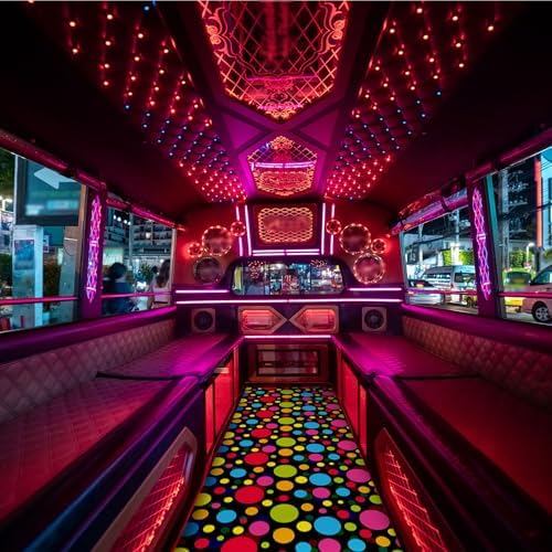Mixweer 118x39 Inch Neon Dance Floor Carpet - Party Aisle Runner