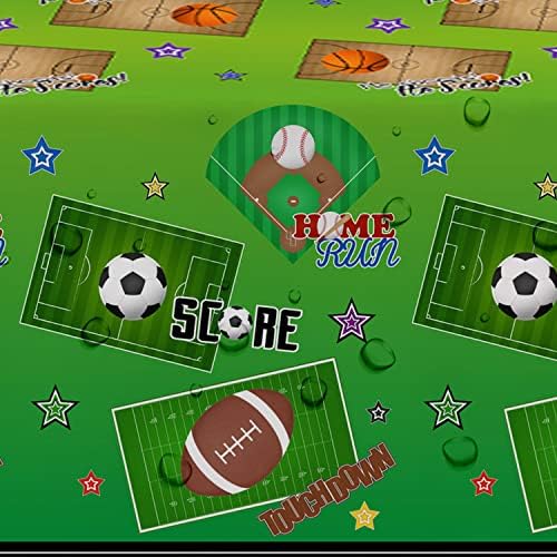 Xigejob Sports Party Tablecloth Set 3 Pack 54x108 Inch