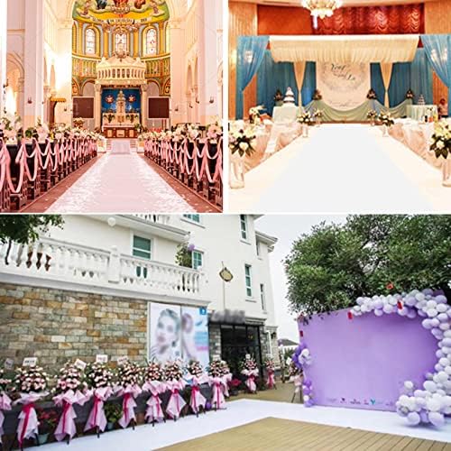 KAMPCO White Aisle Runner Carpet for Wedding Party Decorations