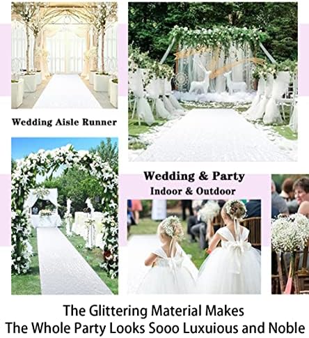 Glitter Aisle Runner for Weddings 2ft x 15ft Sequin Carpet