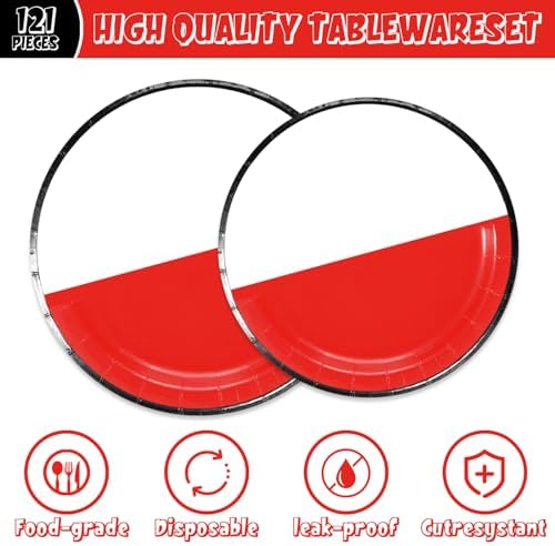 121Pcs Cartoon Animated Birthday Party Supplies