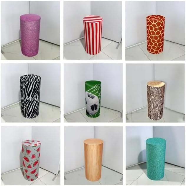 Pink Dots Round Cylinder Table Covers for Parties Decorations