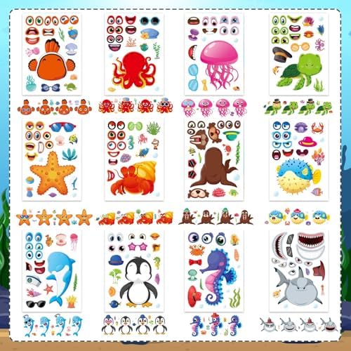 Ocean Stickers for Kids 48 Sheets Creative Sea Creatures