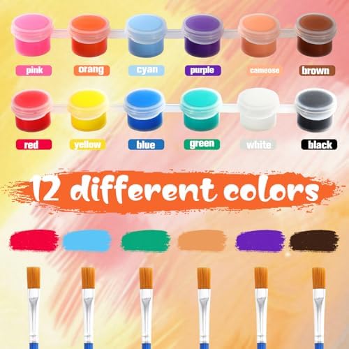 24 Pack Mini Canvas Boards and Easel Paint Set