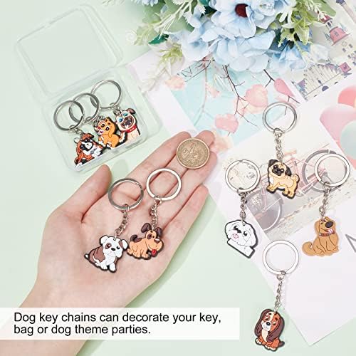 CRASPIRE 8 Style 40Pcs Farm Animal Keychains