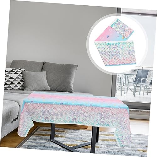 IMIKEYA Mermaid Themed Party Tablecloth for Birthday Celebrations