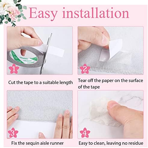 Shihanee Silver Sequin Aisle Runner 4x15ft
