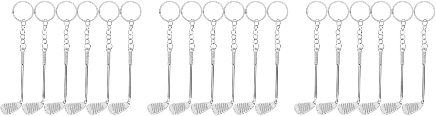 LOGOFUN 18PCS Mini Golf Keychain Alloy Set