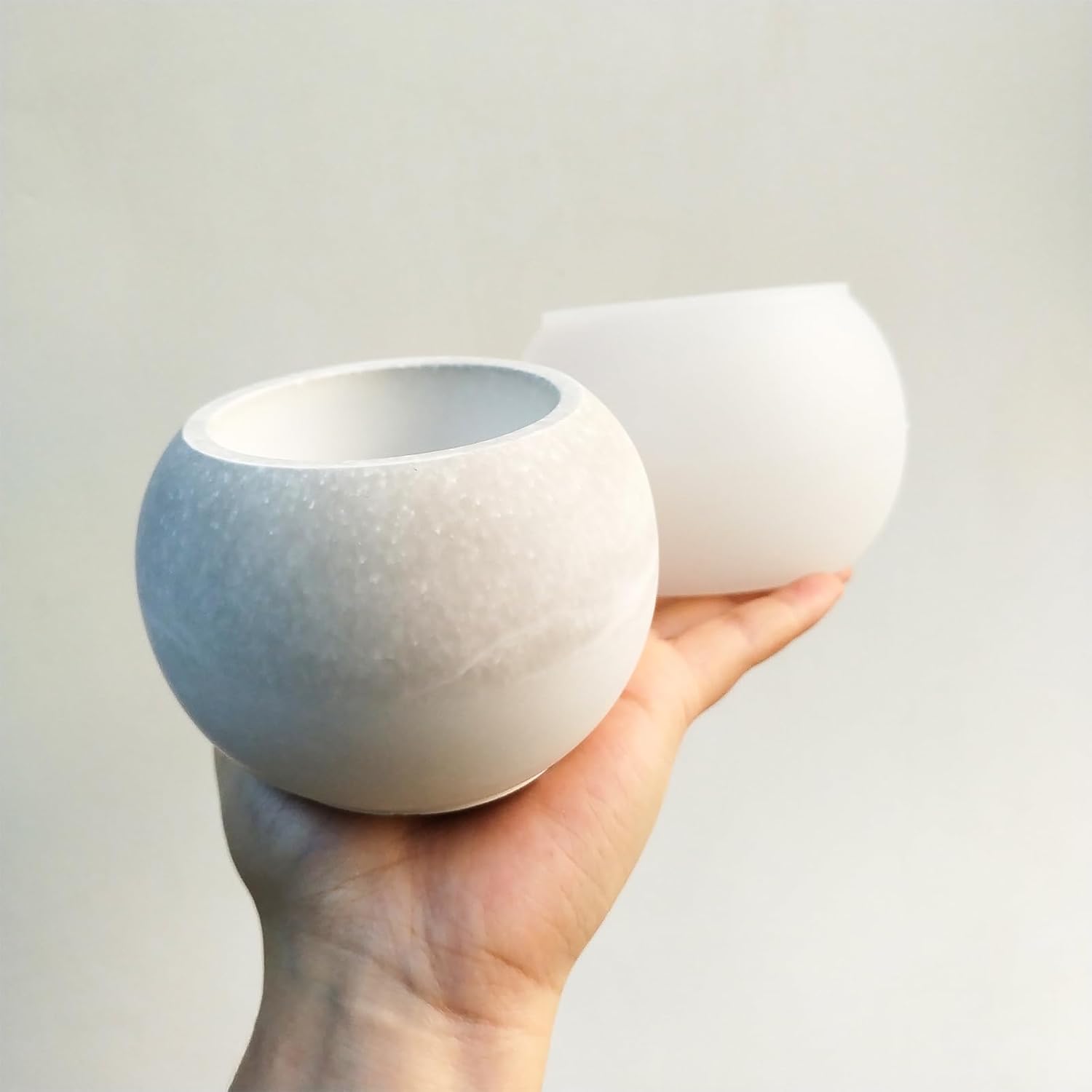 Wehous Round Candle Jar Silicone Resin Mold