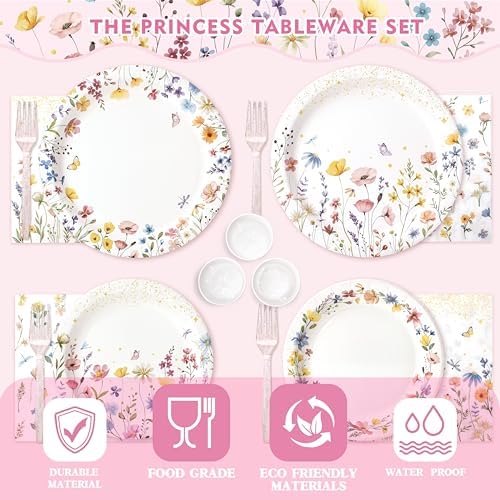 202PCS Wildflower Party Decor Set for 24 Guests