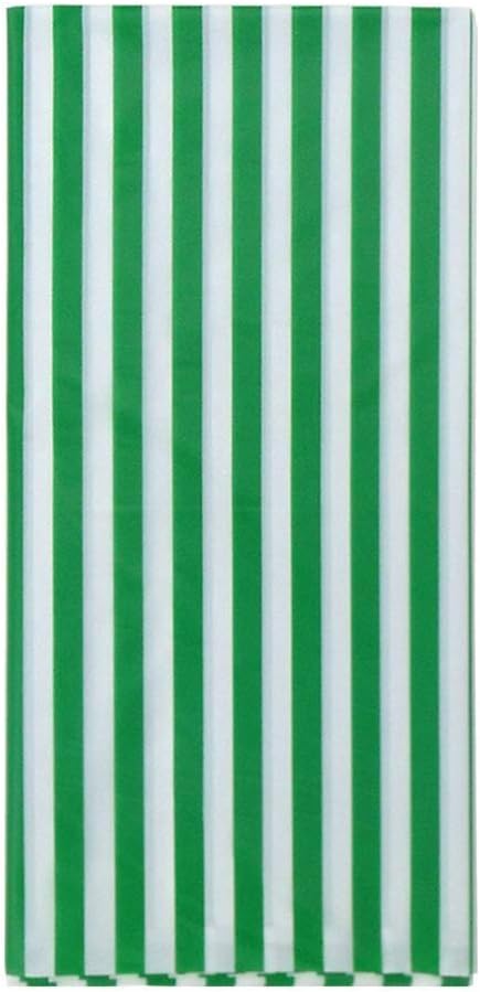 OOCC 2 Pcs Disposable Table Cover Green Stripe