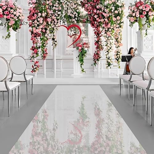 65x3ft Silver Mirrored Wedding Aisle Runner