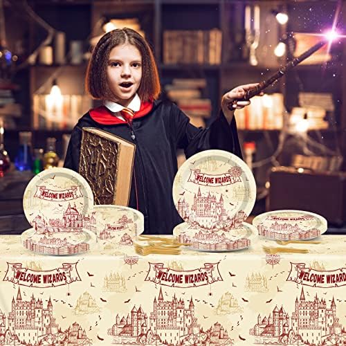 Wizard Party Supplies 24 Guests Tablecloth Set