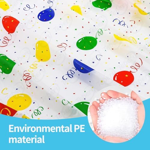 10 Pcs Balloon Pattern Plastic Tablecloth 54x72