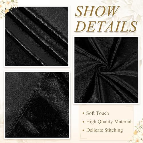 Black Velvet Aisle Runner for Wedding 24In x 15FT