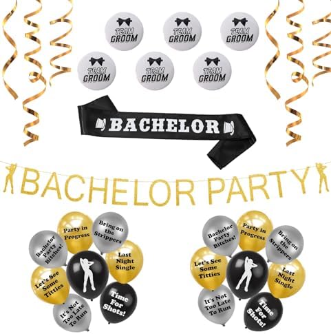 Brosash Bachelor Party Decorations 26 Piece Set