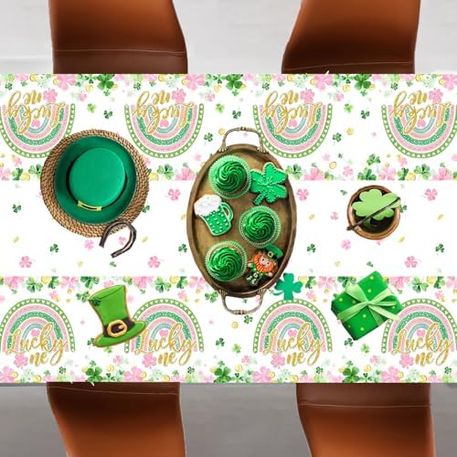 Lucky One St Patricks Day Tablecloth Set 3pcs for 1st Birthday