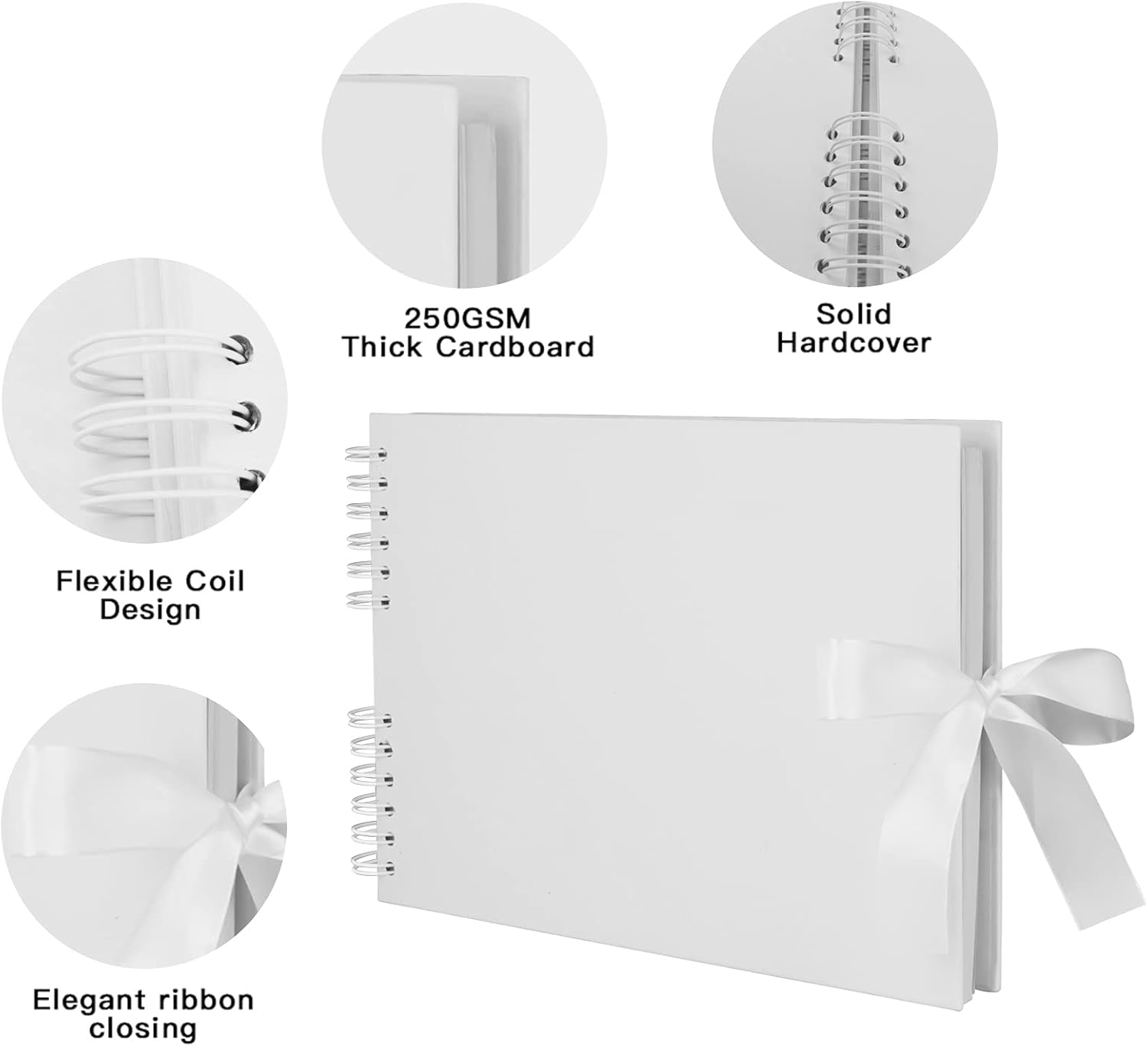 EVNEED Scrapbook Photo Album Wedding Guest Book