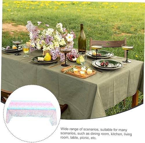 Unomor Mermaid Themed Birthday Tablecloth for Boys and Girls
