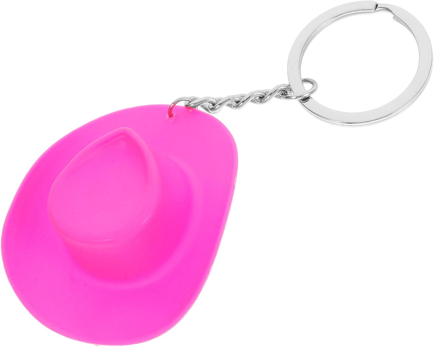 LUOZZY Retro Cowboy Hat Keychain Rose Red