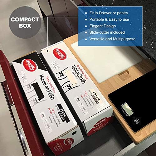 Neatiffy Disposable Tablecloth Roll Black 54 in x 108 ft