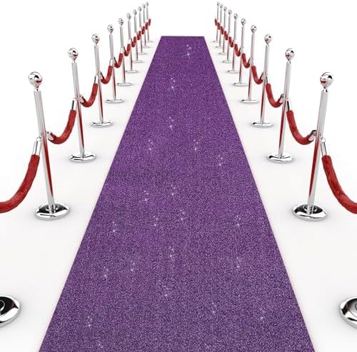 Shihanee Purple Glitter Aisle Runner 2x15ft