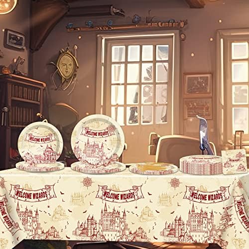 Wizard Party Supplies 24 Guests Tablecloth Set