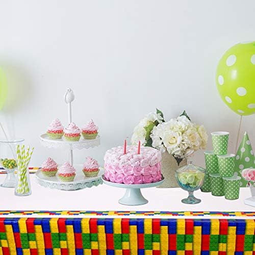 Tatuo 3 Pcs Building Block Tablecloths for Parties