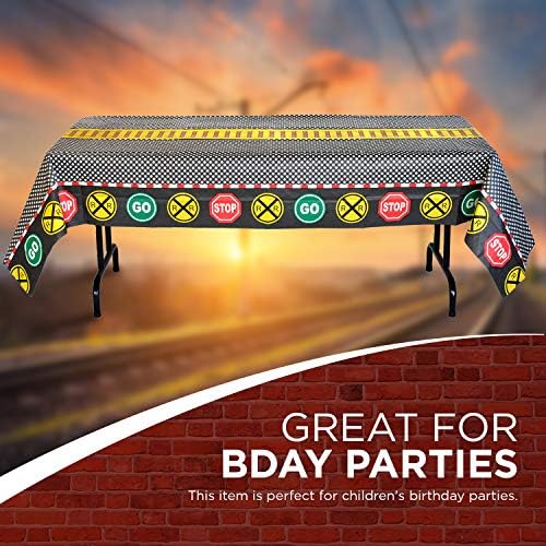 Railroad Party Disposable Paper Table Cover 108 x 54