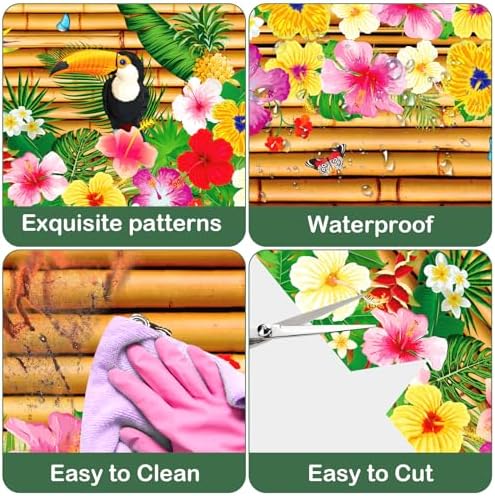 Babudeer 2 Pack Hawaiian Luau Tablecloths 54x108 Inch