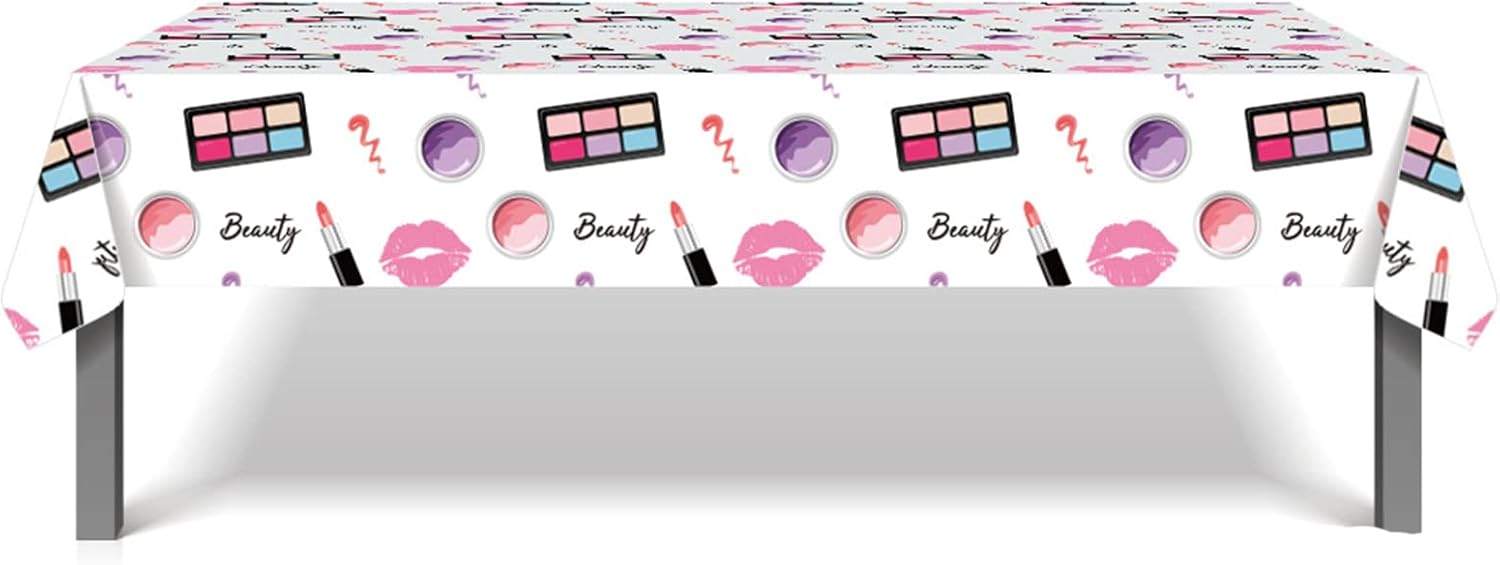 NETFEN 3 Pack 51x87 Inch Makeup Party Tablecovers
