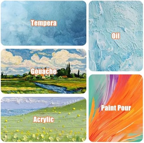 30 Pack Mini Canvases with Easel Sets for Art