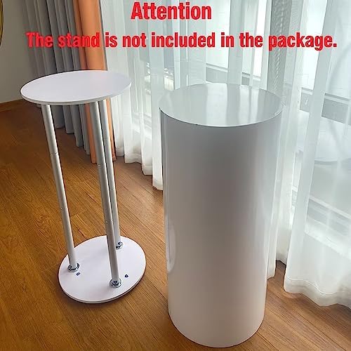 Lavender Stripe Round Pedestal Covers for Girls Birthday Party