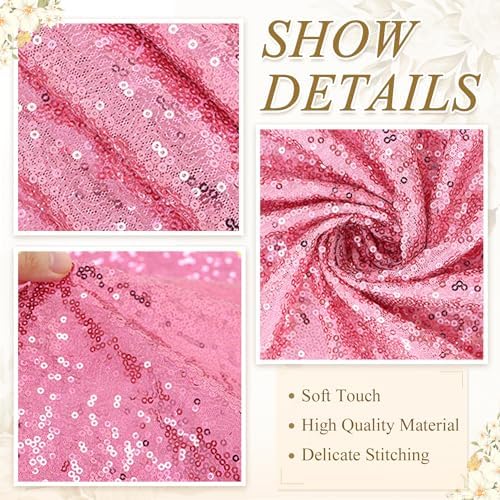 Pink Sequin Aisle Runner 4x25FT Wedding Carpet Runner