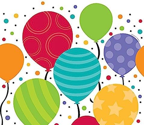 Creative Converting Balloons Table Cover 48x88 Multicolor