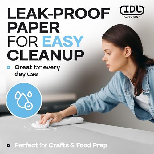 IDL Packaging White Paper Tablecloth Roll 18 x 150 Feet