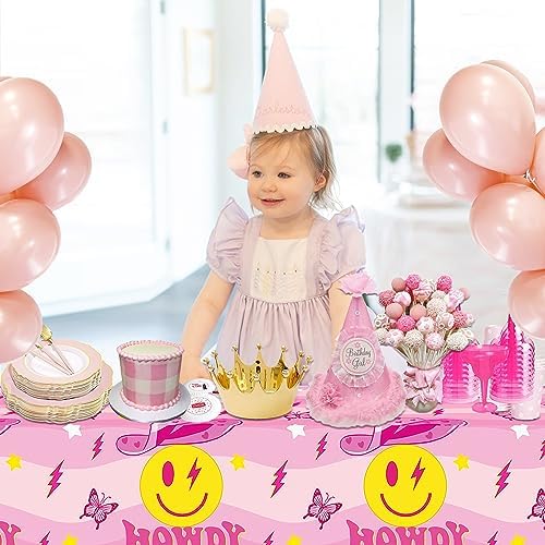 3 Pack Preppy Pink Smile Face Tablecloths