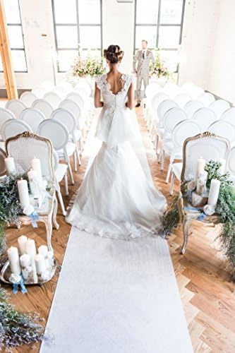 Wedding Aisle Runner Plain White 33g Non-Woven