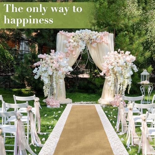 White Fake Petals Aisle Runner Wedding Decor 30x34 Inch