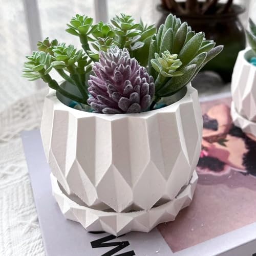 Wehous Silicone Planter Mold Set Diamond Shape