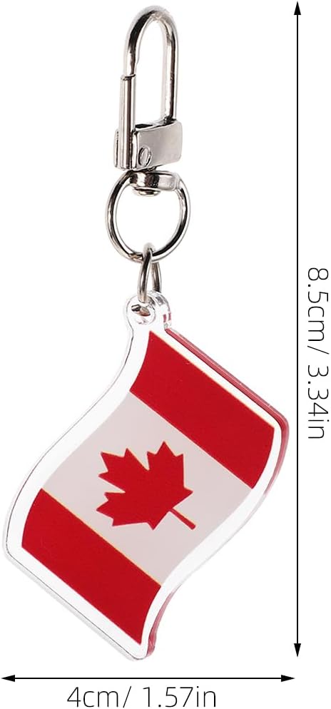 TIKTOLA 6pcs Canada Flag Keychain Souvenirs