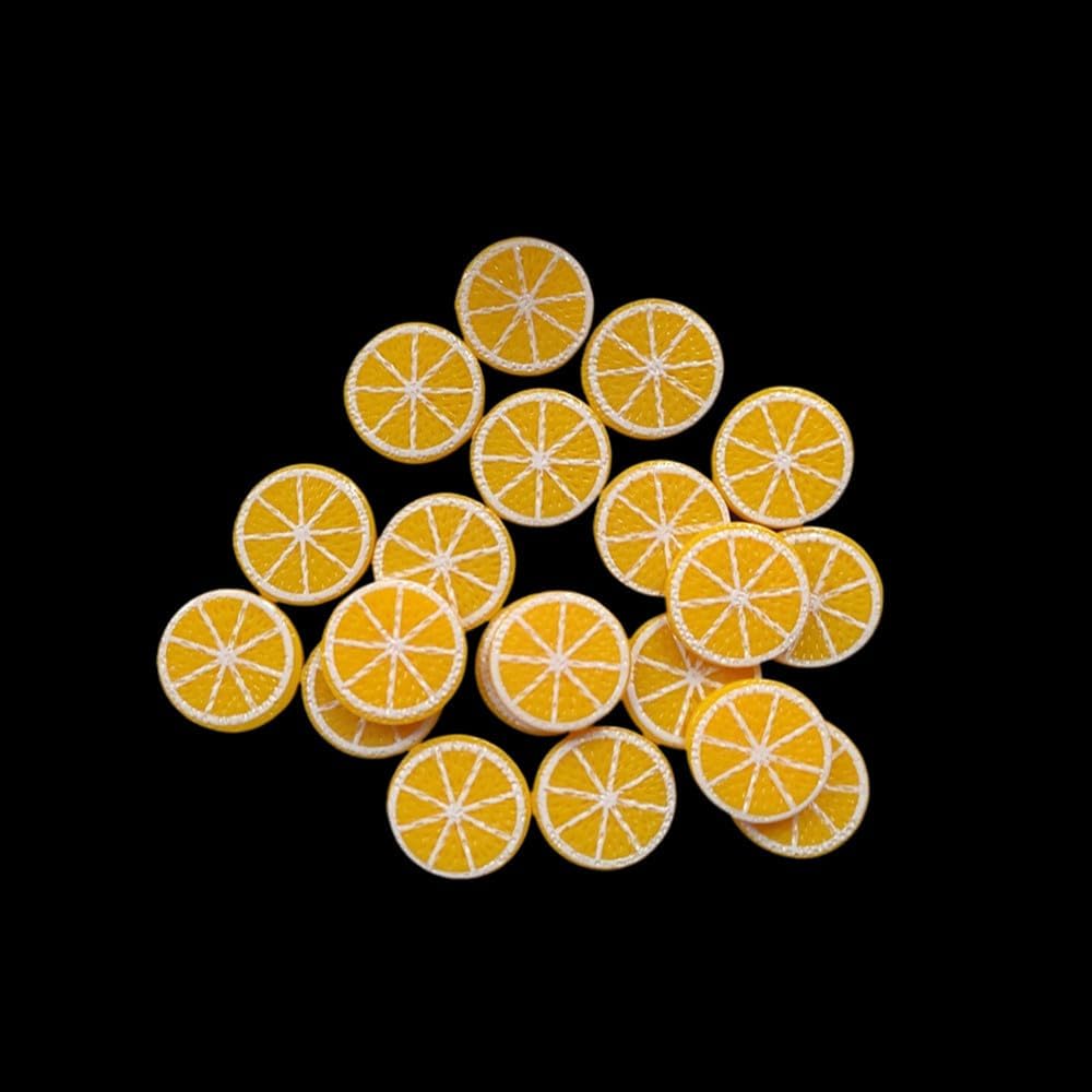 Ebonee Mini Resin Lemon Orange Slices Decor Accents 40 Pack