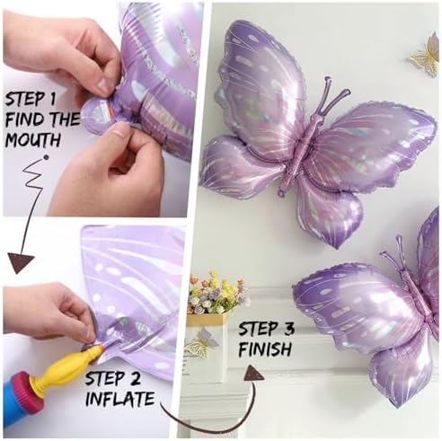 144Pcs Pastel Butterfly Balloon Arch Kit for Spring Decorations